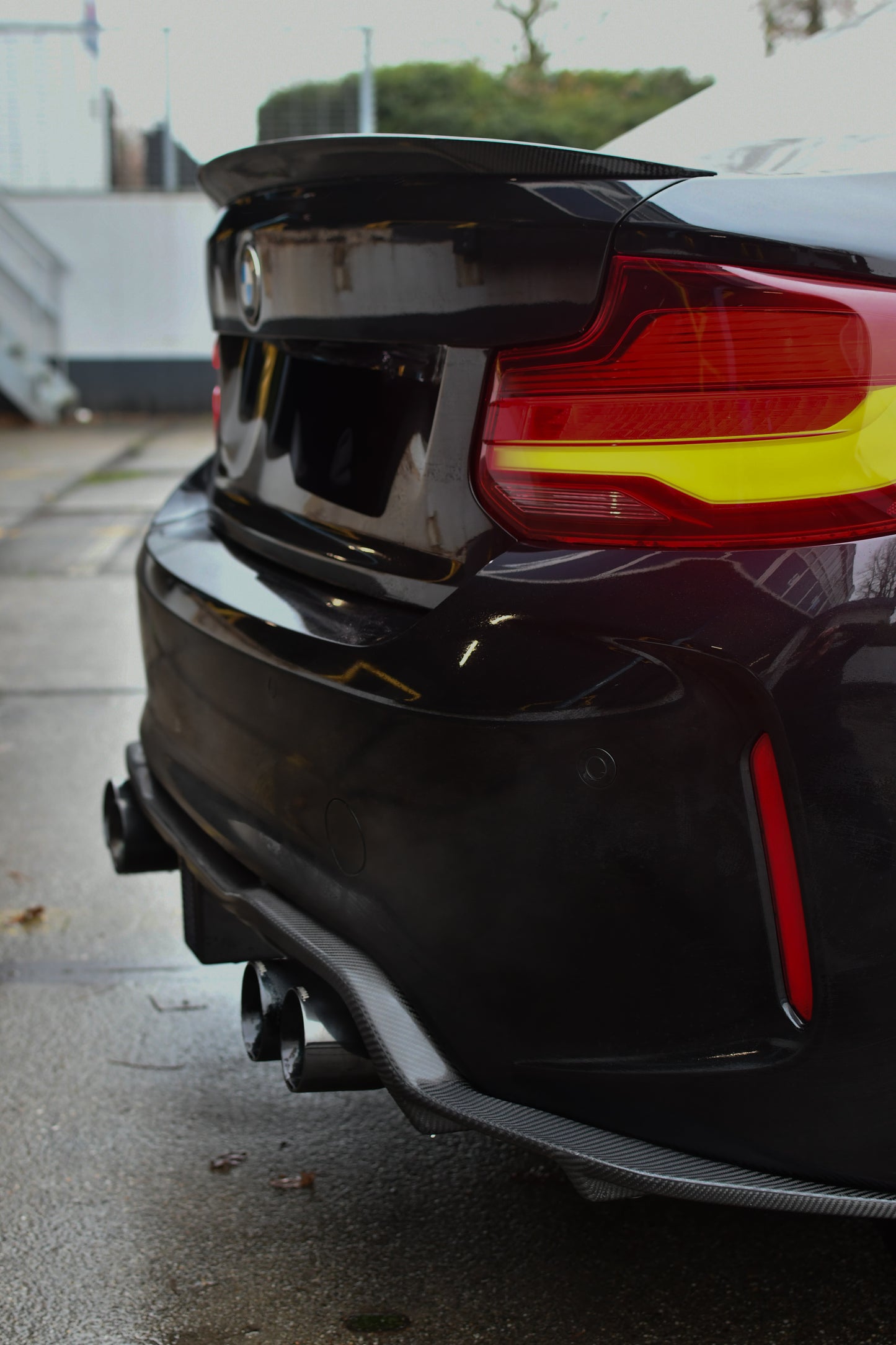 BMW M2 F87 Carbon diffuser with 3rd brake light