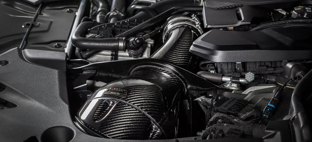 BMW F9X M5/M8 Black Carbon intake with shrouds