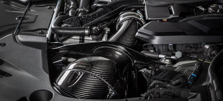 BMW F9X M5/M8 Black Carbon intake with shrouds