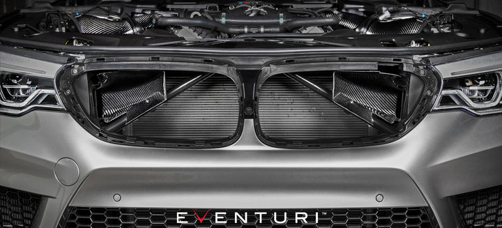 BMW F9X M5/M8 Black Carbon intake with shrouds