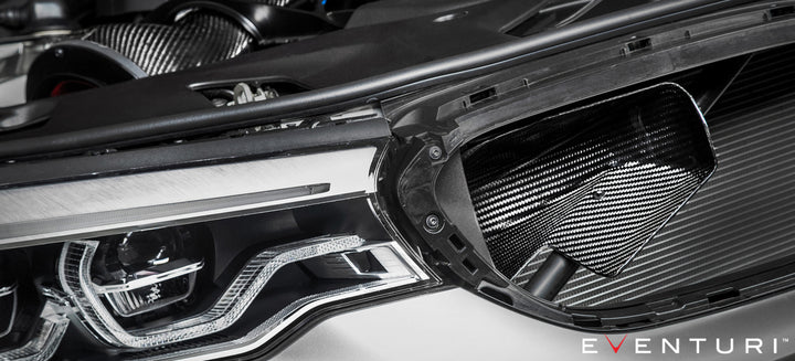 BMW F9X M5/M8 Black Carbon intake with shrouds