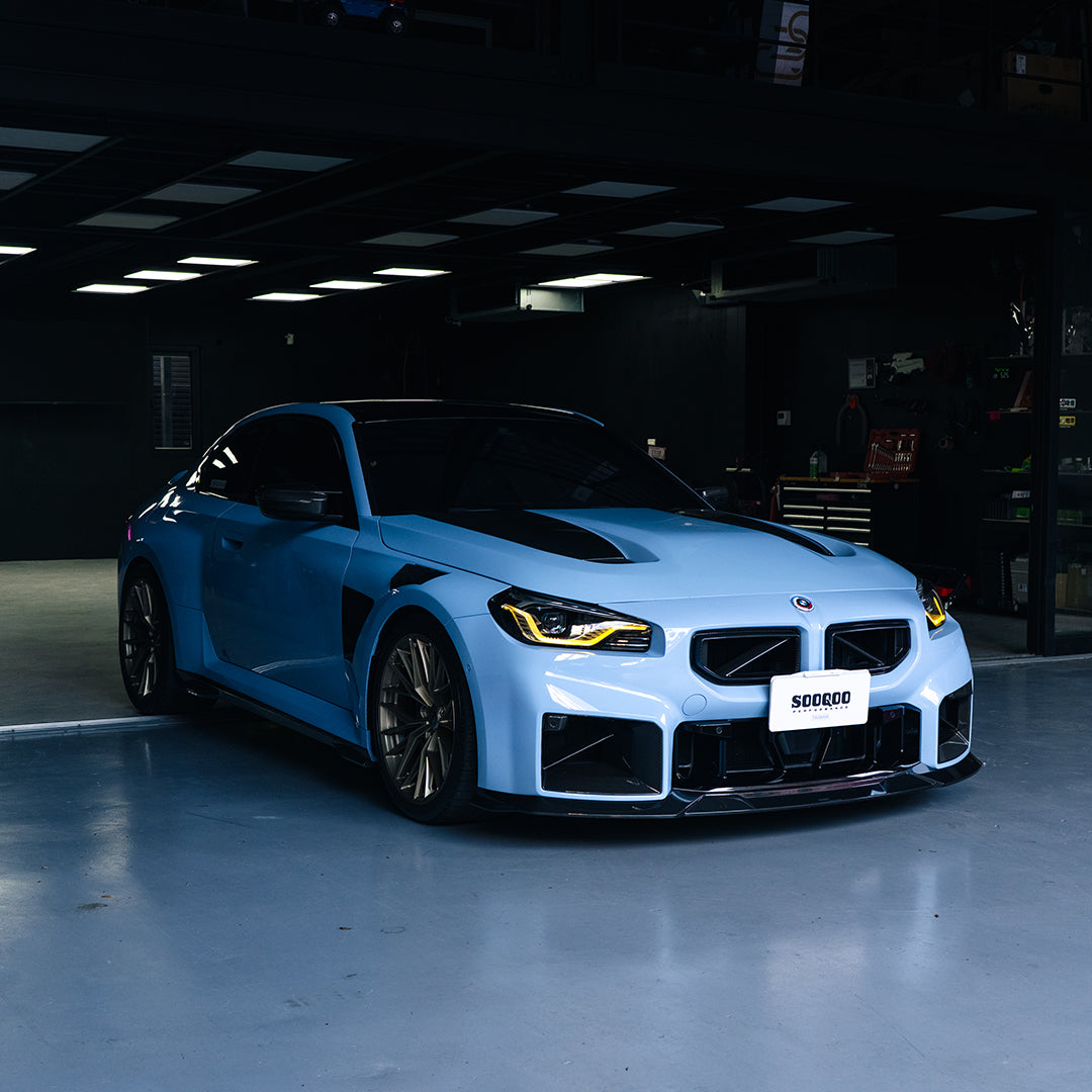 TOWMA. - SooQoo BMW M2 G87 V2 Vented Hood White Primer Finish