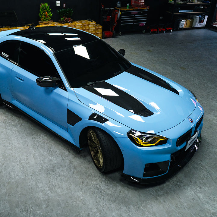 TOWMA. - SooQoo BMW M2 G87 V2 Vented Hood White Primer Finish