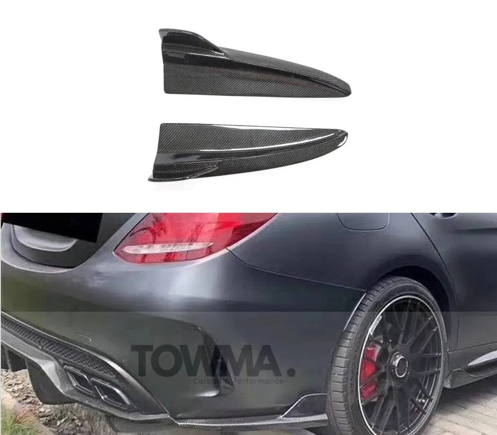 Mercedes-Benz C63 AMG W205 Carbon achterbumper splitter - #towmaperformanceparts#