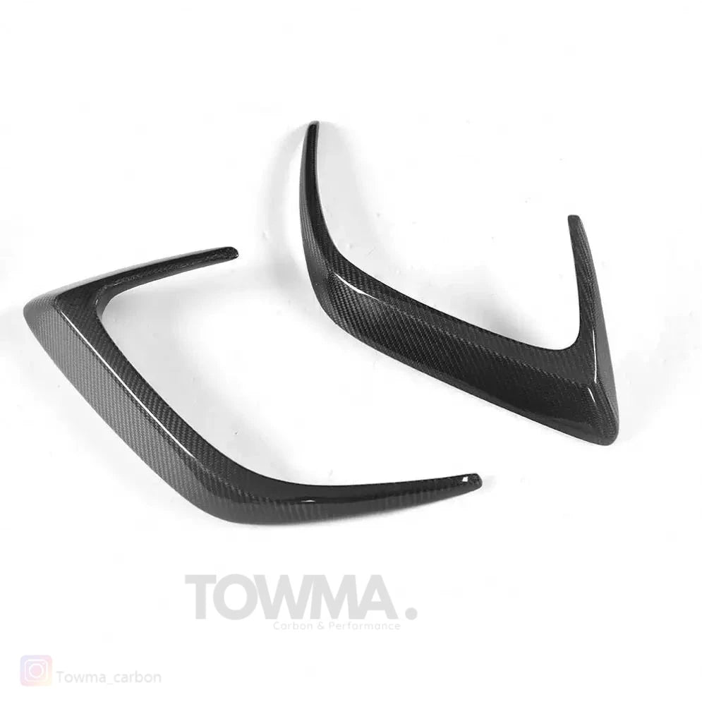 Mercedes-Benz C63 AMG W205 Coupe Carbon achterbumper trims - #towmaperformanceparts#