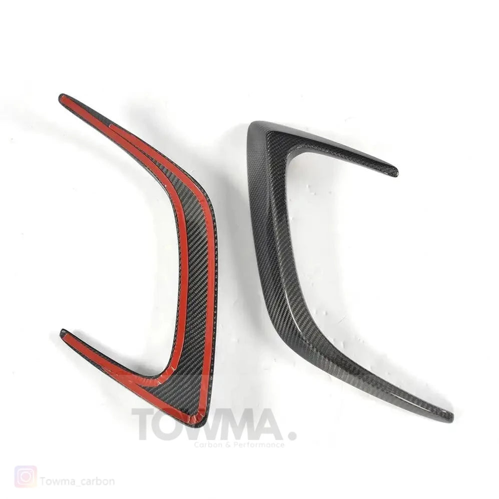 Mercedes-Benz C63 AMG W205 Coupe Carbon achterbumper trims - #towmaperformanceparts#