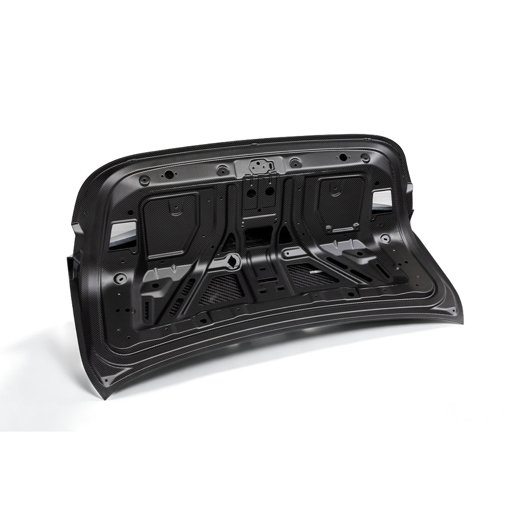BMW M3 G80 trunk lid primer close-up