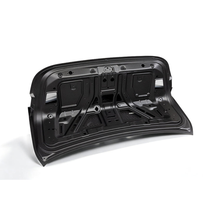 BMW M3 G80 trunk lid primer close-up