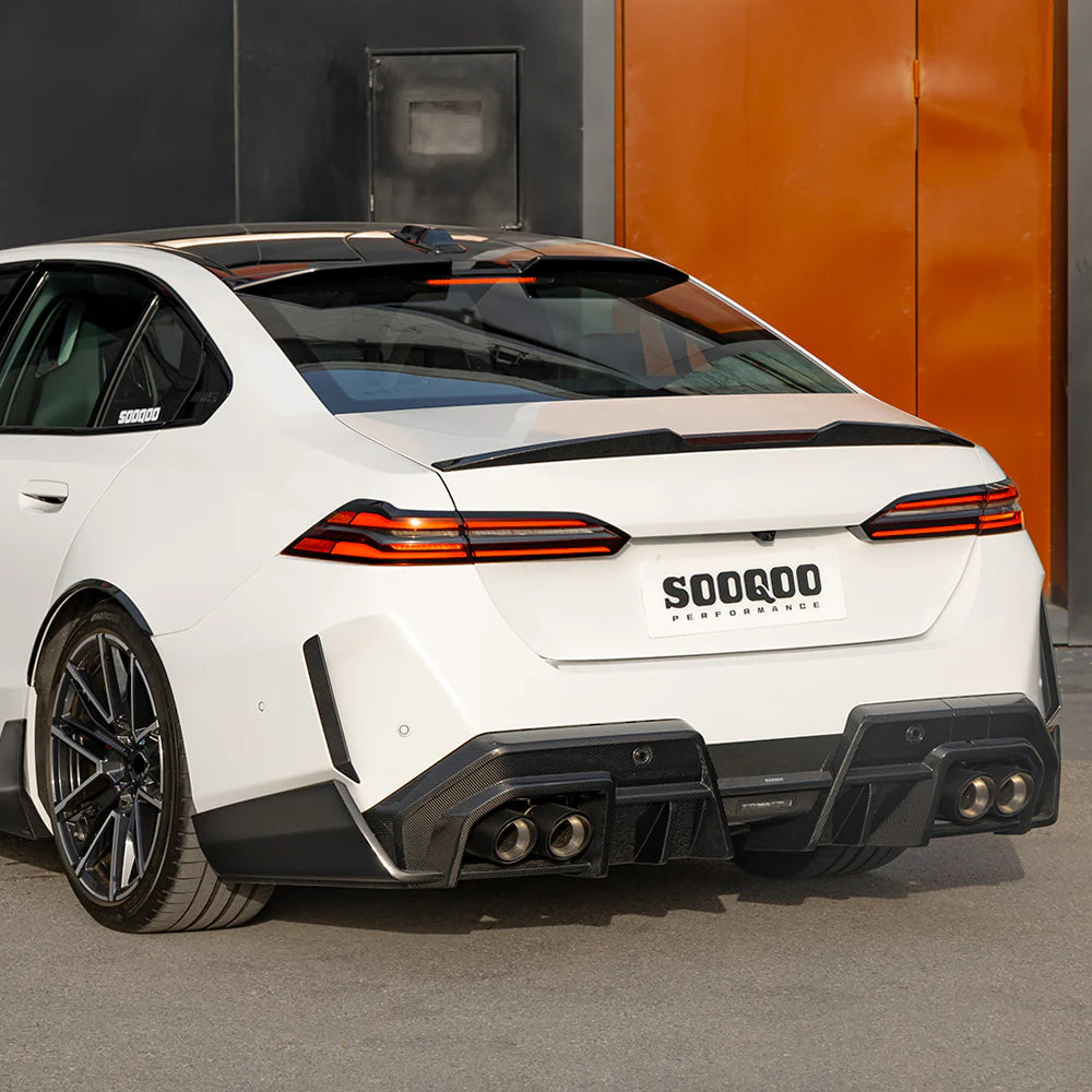 TOWMA. - SOOQOO BMW M5 G90 G99 Type-B Prepreg Carbon Fiber Rear Diffuser