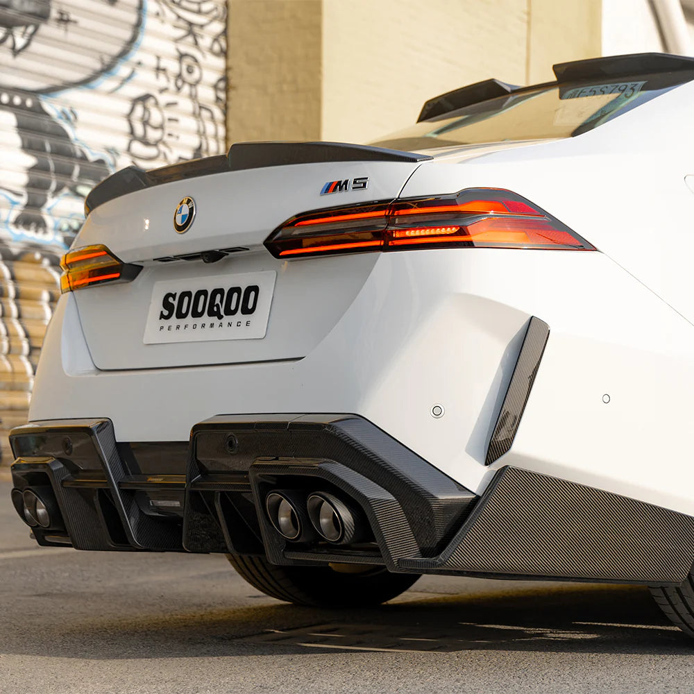 TOWMA. - SOOQOO BMW M5 G90 G99 Type-B Prepreg Carbon Fiber Rear Diffuser