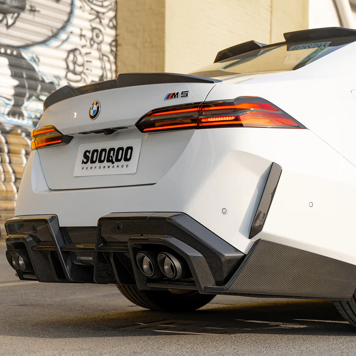 TOWMA. - SOOQOO BMW M5 G90 G99 Type-B Prepreg Carbon Fiber Rear Diffuser