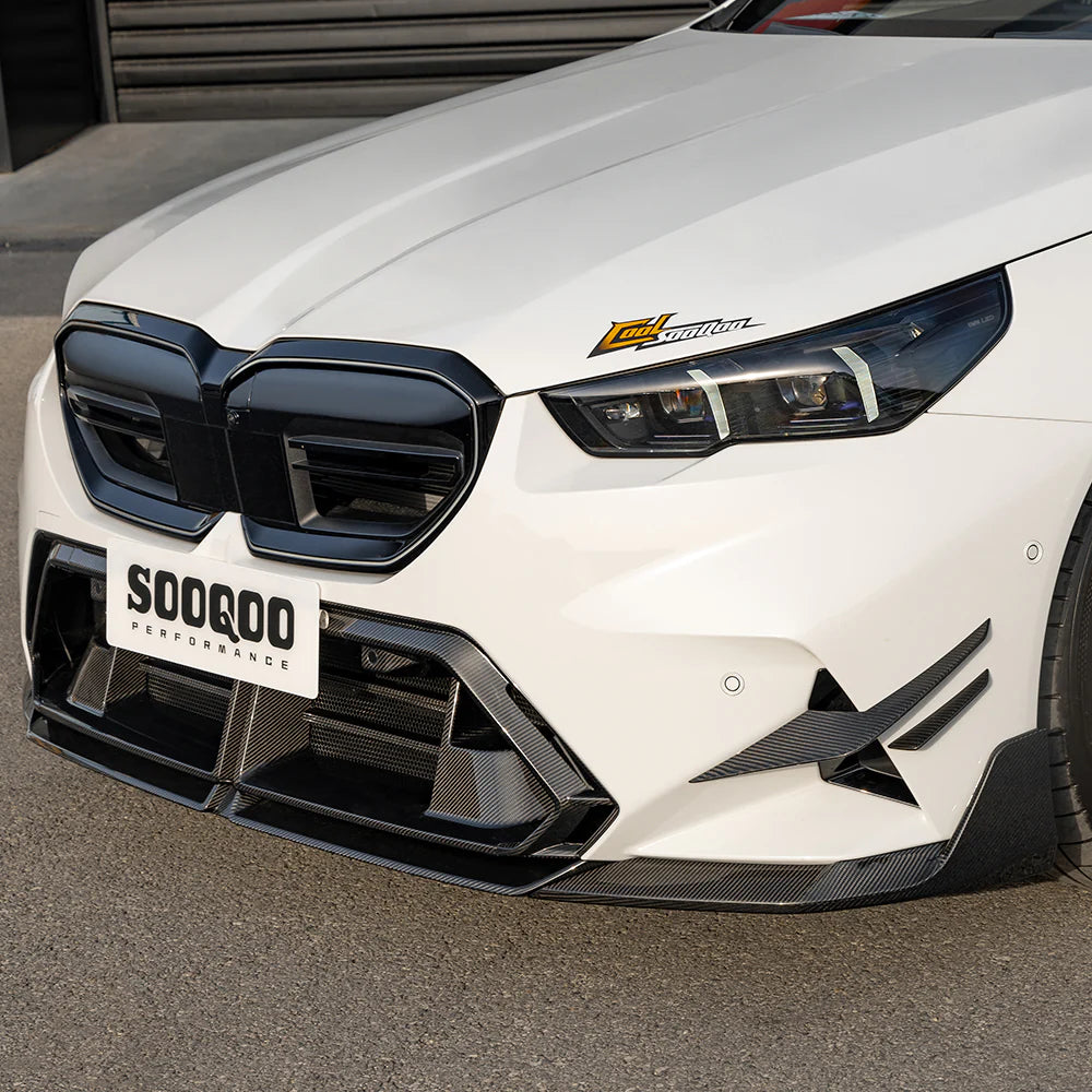 TOWMA. - SOOQOO BMW M5 G90 G99 Type-B Prepreg Carbon Fiber Front Lip