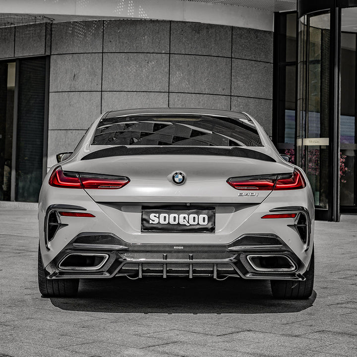 TOWMA. - SooQoo BMW 8 Serie G16 Gran Coupe Prepreg Carbon Fiber Rear Diffuser