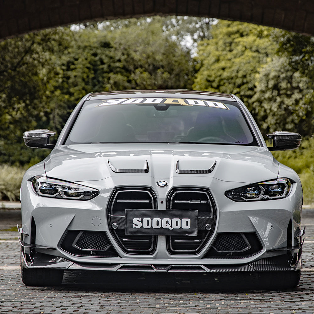 BMW M4 G82 carbon hood trim gemonteerd