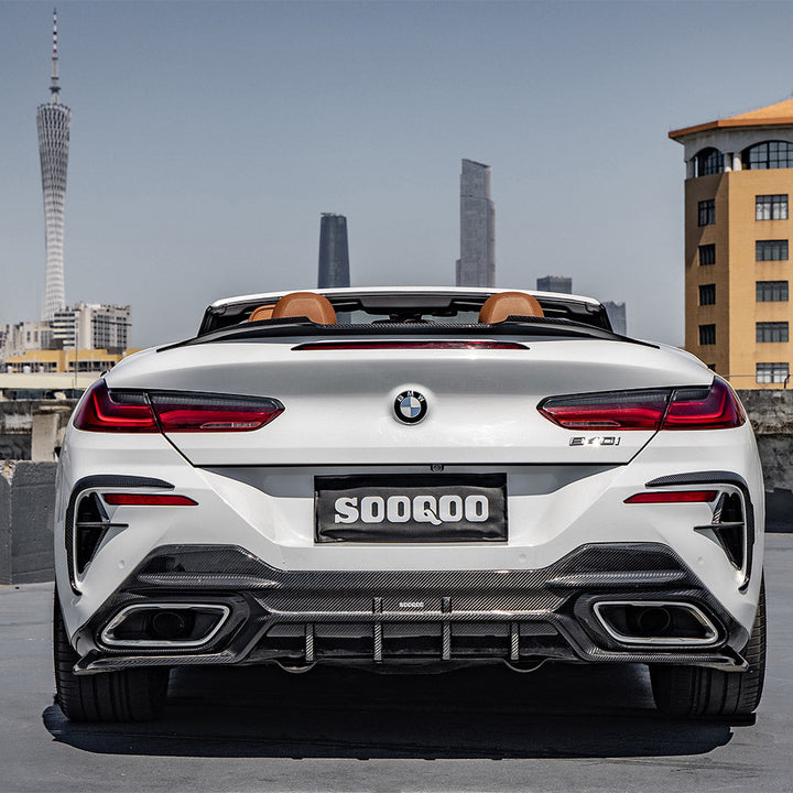 TOWMA. - SooQoo BMW 8 Serie G14 G15 Prepreg Carbon Fiber Rear Diffuser