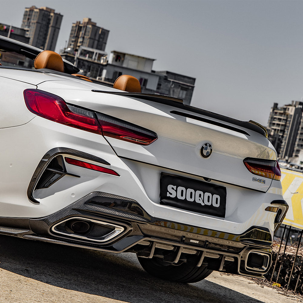 TOWMA. - SooQoo BMW 8 Serie G16 Gran Coupe Prepreg Carbon Fiber Rear Diffuser