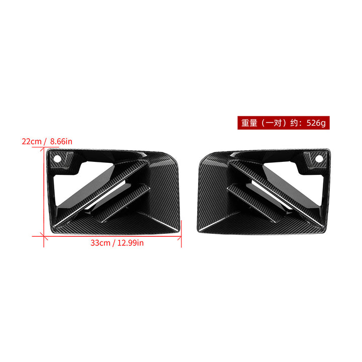 TOWMA. - SooQoo BMW M2 G87 Prepreg Carbon Fiber Front Air Inlets