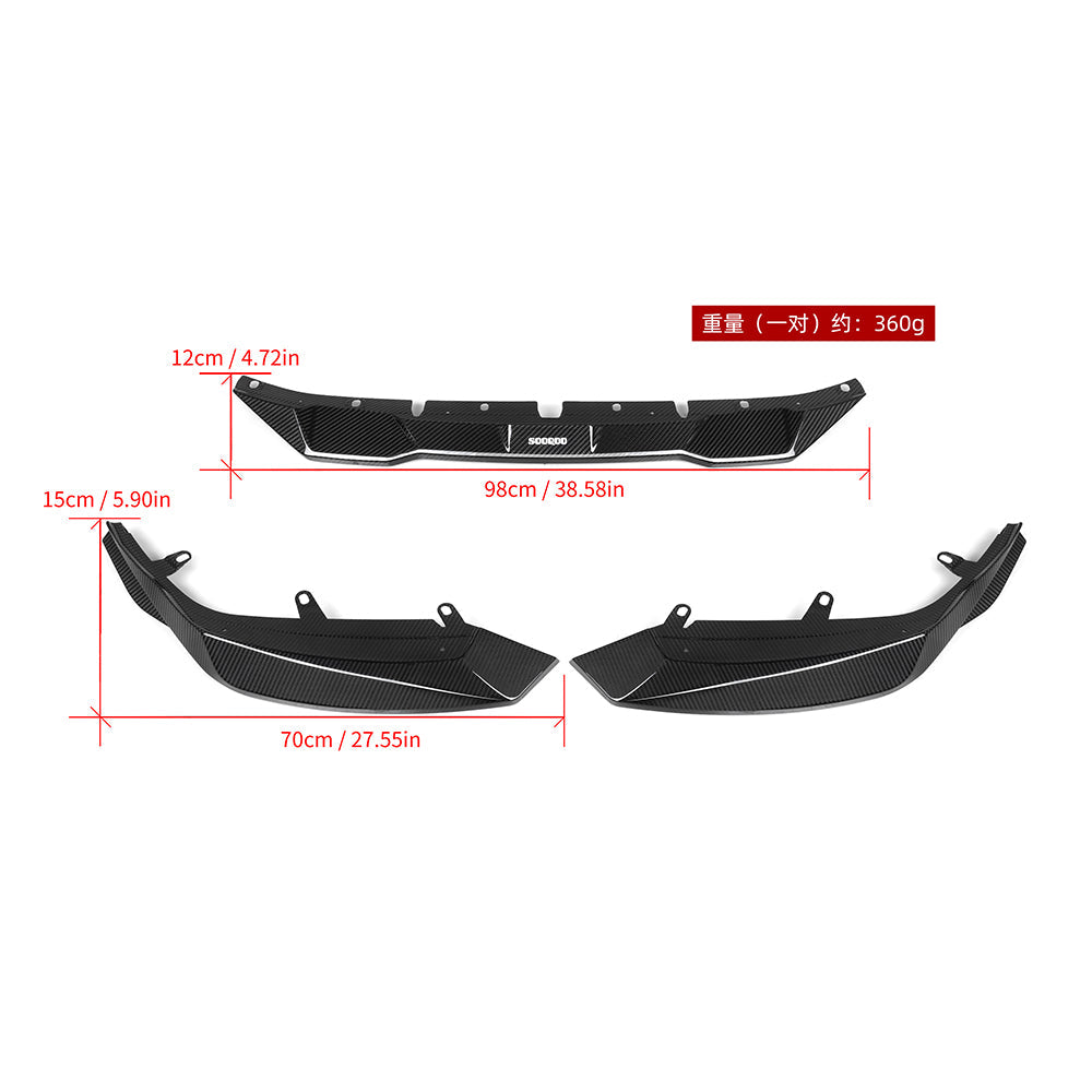 TOWMA. - SooQoo BMW M2 G87 V2 Prepreg Carbon Fiber Front Lip