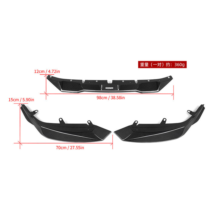 TOWMA. - SooQoo BMW M2 G87 V2 Prepreg Carbon Fiber Front Lip