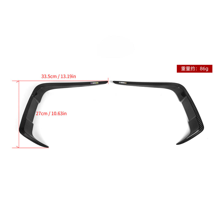 TOWMA. - SooQoo BMW M2 F87 LCI Prepreg Carbon Fiber Front Bumper Inserts