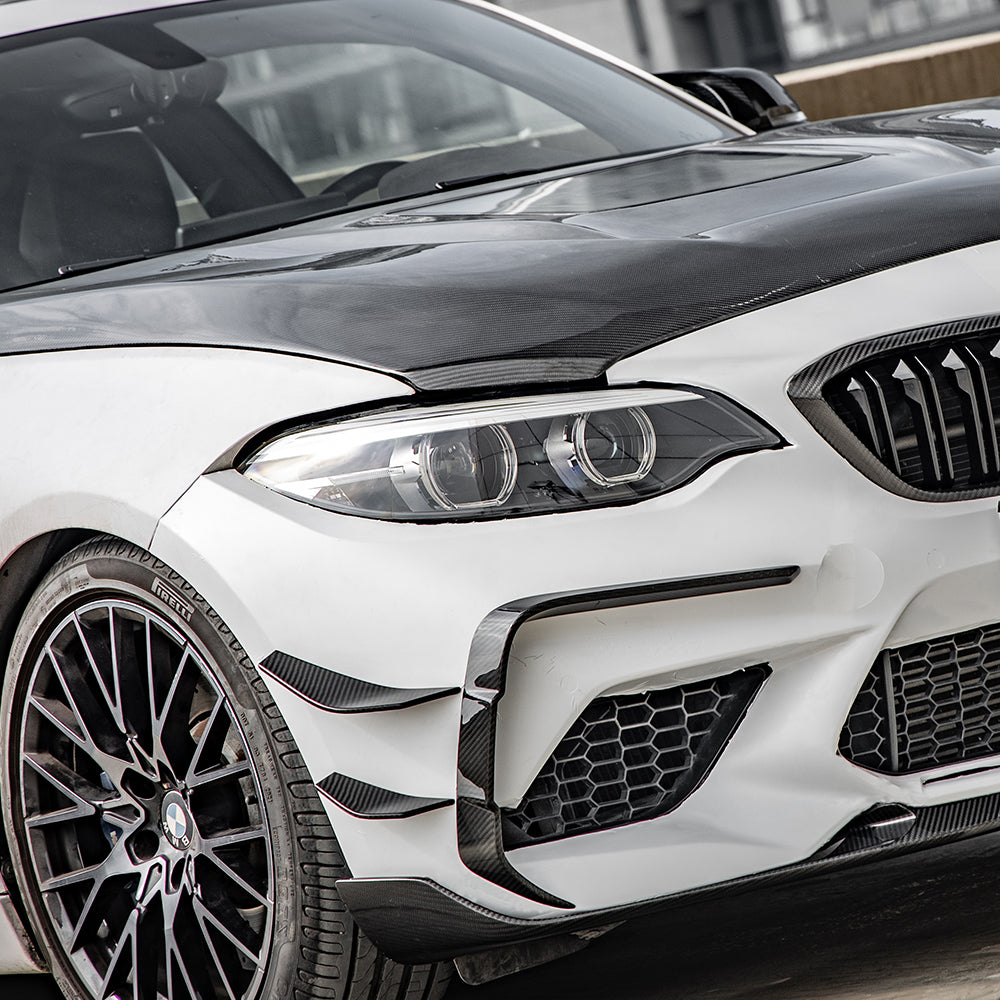 TOWMA. - SooQoo BMW M2 F87 Prepreg Carbon Fiber Front Canards
