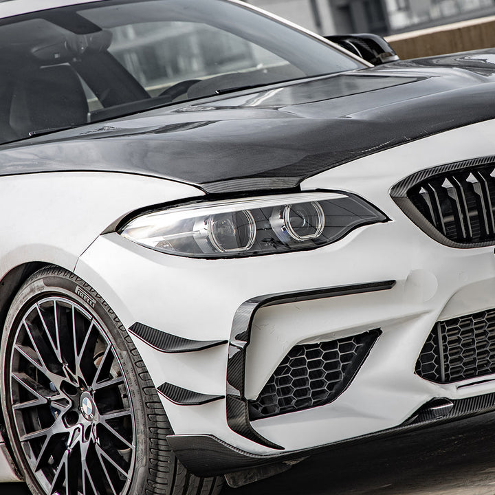 TOWMA. - SooQoo BMW M2 F87 Prepreg Carbon Fiber Front Canards