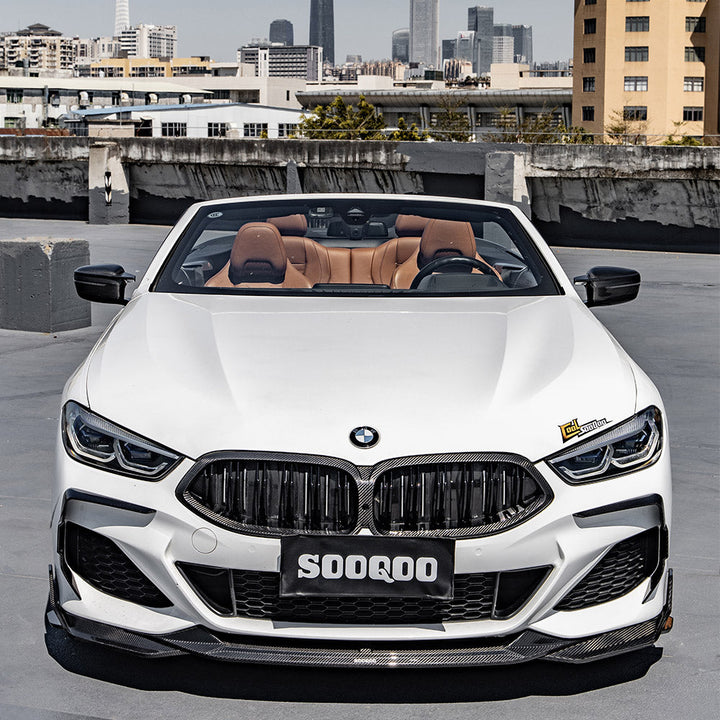 TOWMA. - SooQoo BMW 8 Serie G14 G15 G16 Prepreg Carbon Fiber Front Bumper Inserts