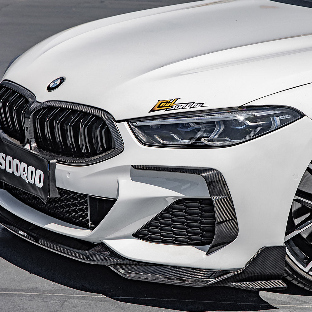 TOWMA. - SooQoo BMW 8 Serie G14 G15 G16 Prepreg Carbon Fiber Front Bumper Inserts