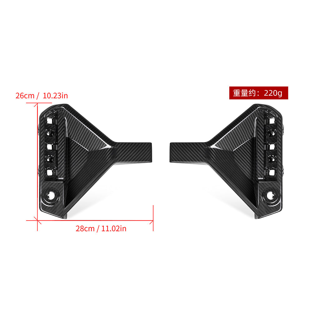 TOWMA. - SooQoo BMW M2 G87 Prepreg Carbon Fiber Rear Bumper Inserts
