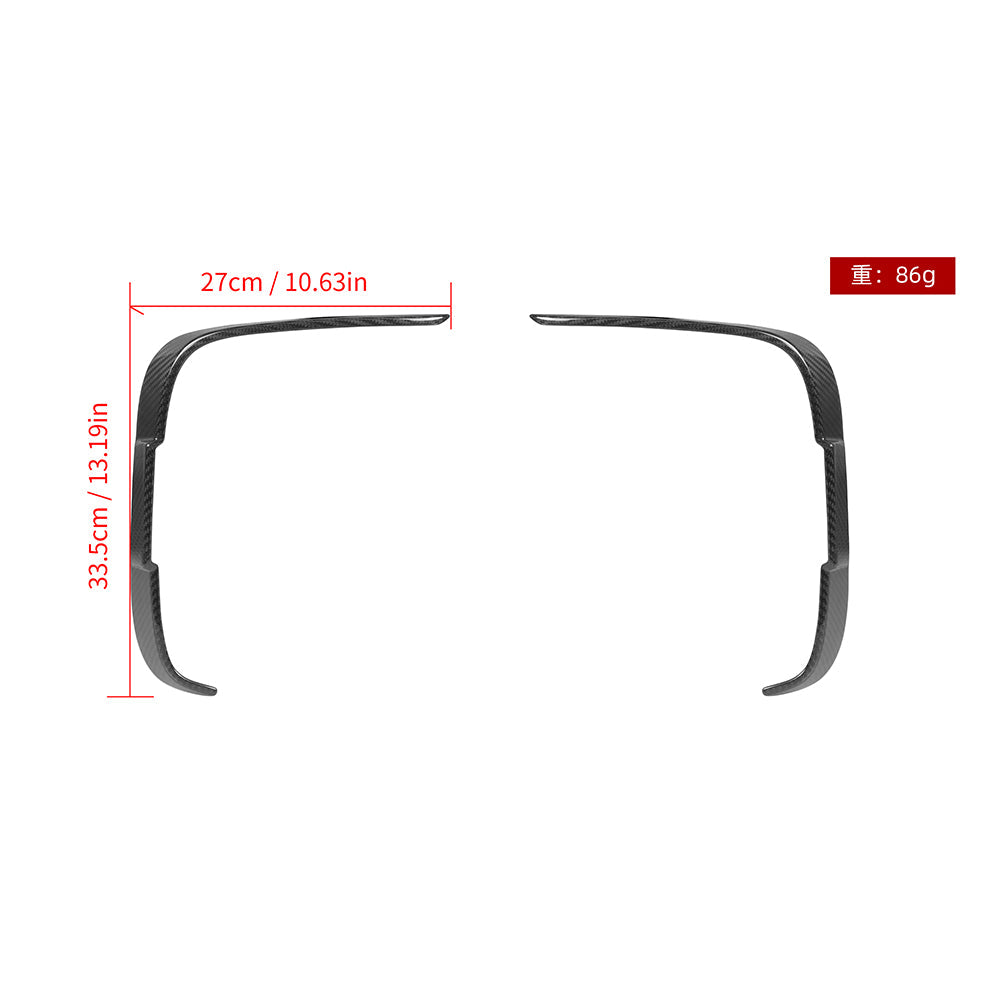 TOWMA. - SooQoo BMW M2 F87 Prepreg Carbon Fiber Rear Bumper Inserts