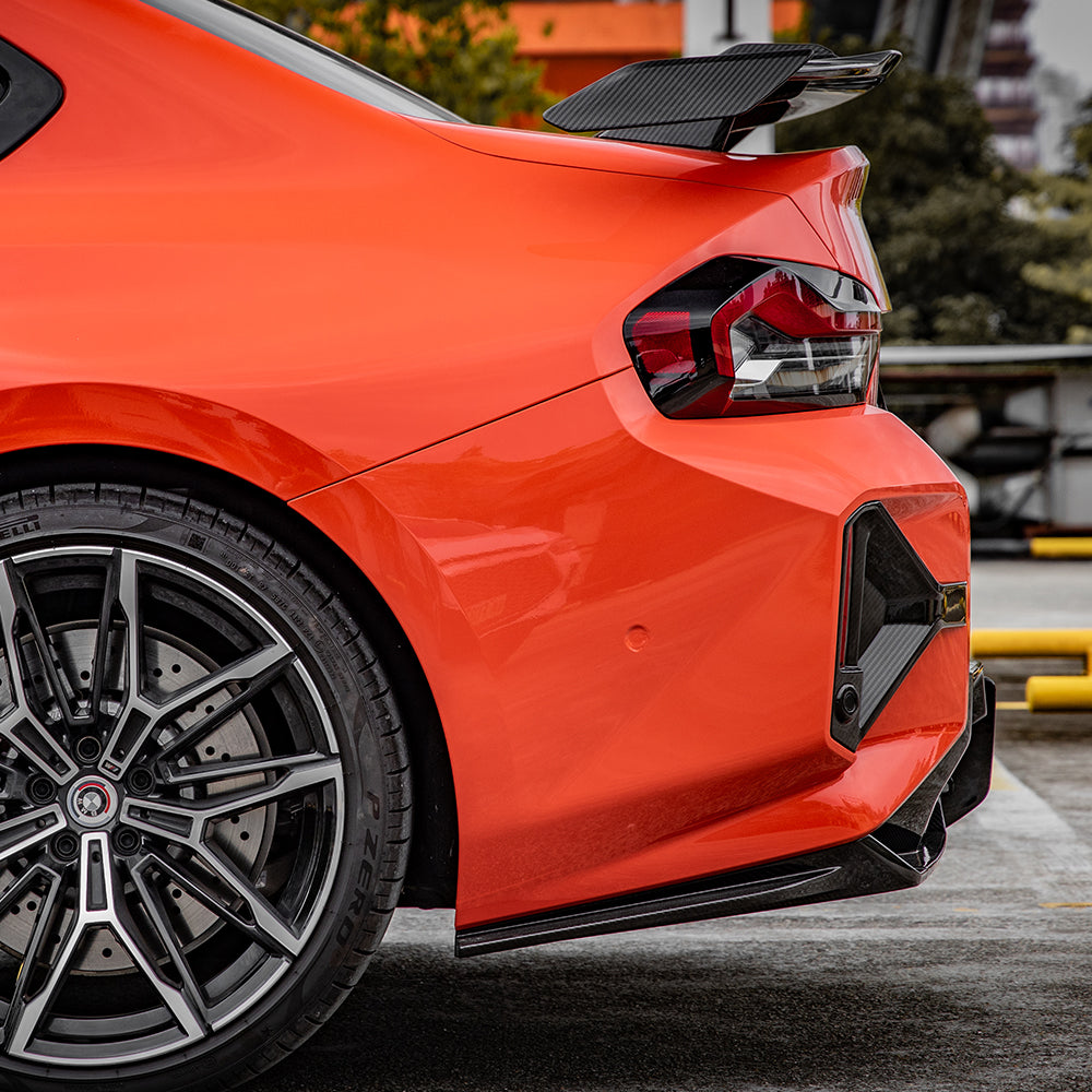 TOWMA. - SooQoo BMW M2 G87 Prepreg Carbon Fiber Rear Bumper Inserts