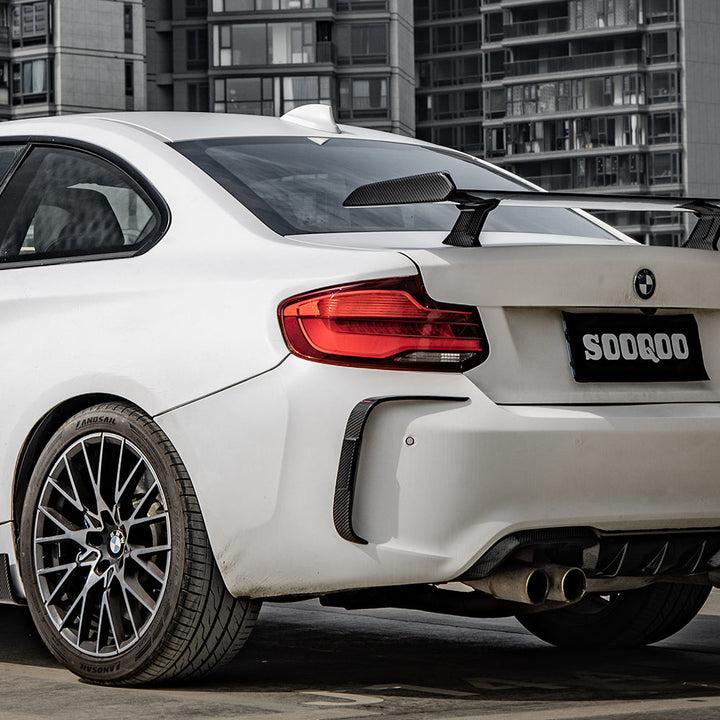 TOWMA. - SooQoo BMW M2 F87 Prepreg Carbon Fiber Rear Bumper Inserts