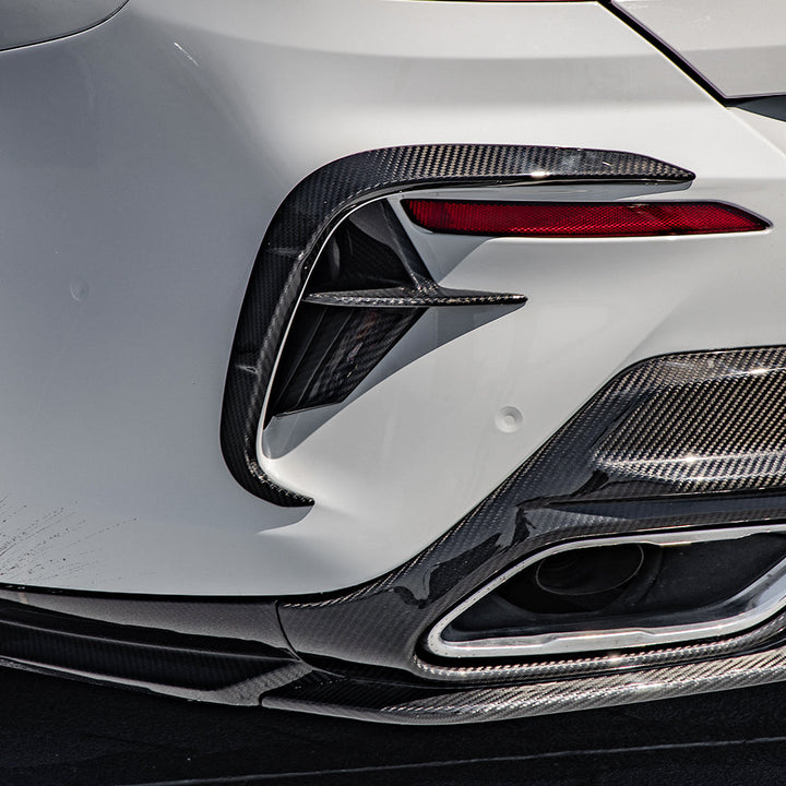 TOWMA. - SooQoo BMW 8 Serie G14 G15 G16 Prepreg Carbon Fiber Rear Bumper Inserts
