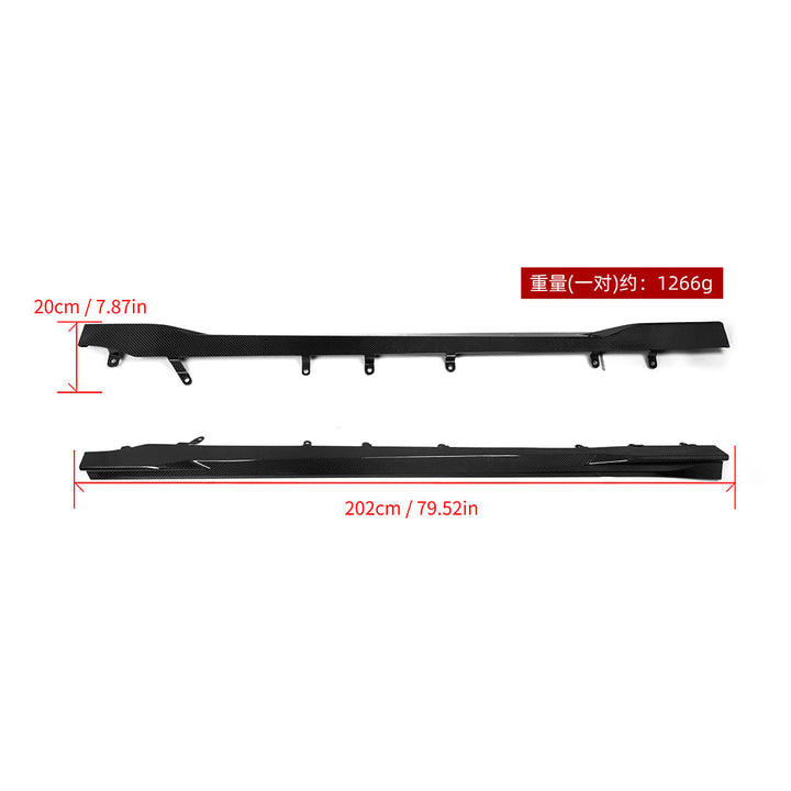 TOWMA. - SooQoo BMW M2 G87 Prepreg Carbon Fiber Side Skirts