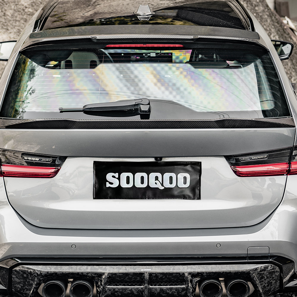 BMW M3 G81 achterklep spoiler gemonteerd