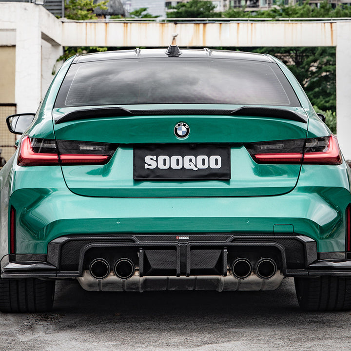 BMW M3 G81 carbon diffuser gemonteerd