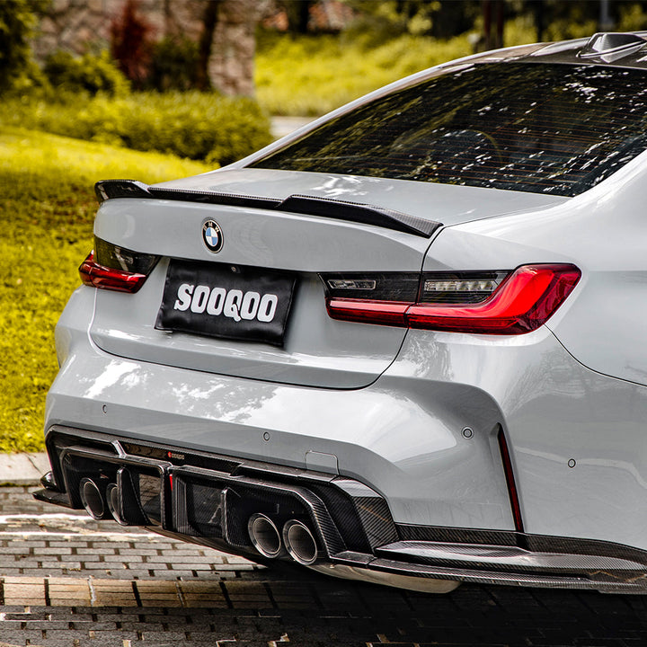 BMW M3 G81 carbon diffuser remlicht gemonteerd