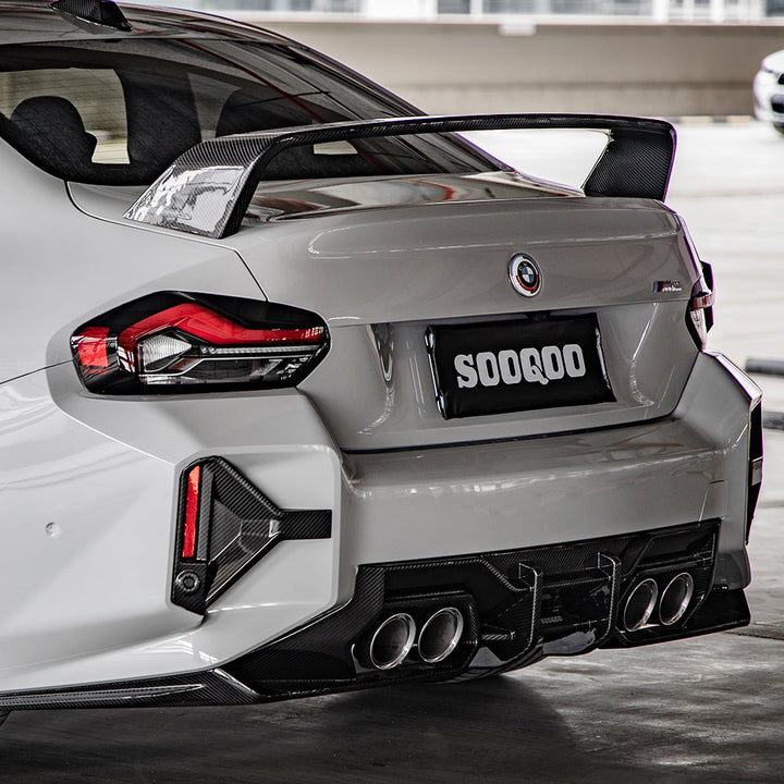 TOWMA. - SooQoo BMW M2 G87 V1 Prepreg Carbon Fiber Rear Diffuser