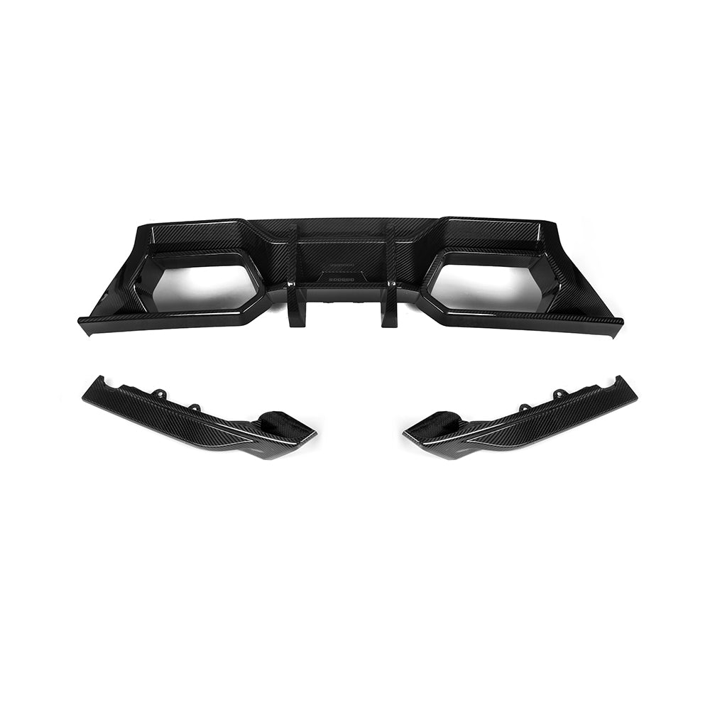 TOWMA. - SooQoo BMW M2 G87 V1 Prepreg Carbon Fiber Rear Diffuser