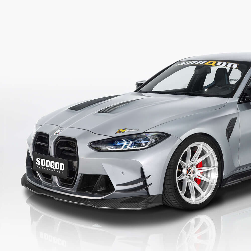 BMW M4 G82 carbon front lip V2 gemonteerd