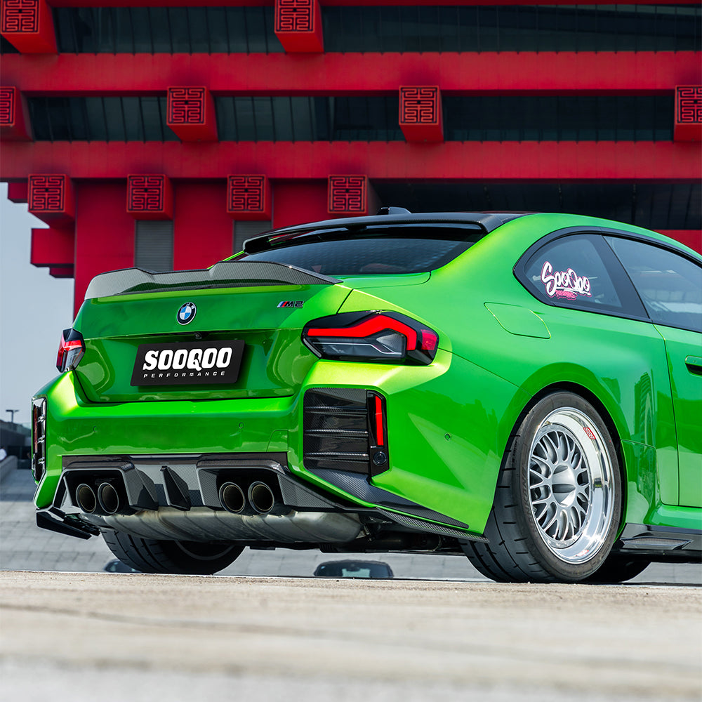 TOWMA. - SooQoo BMW M2 G87 V2 Prepreg Carbon Fiber Rear Diffuser