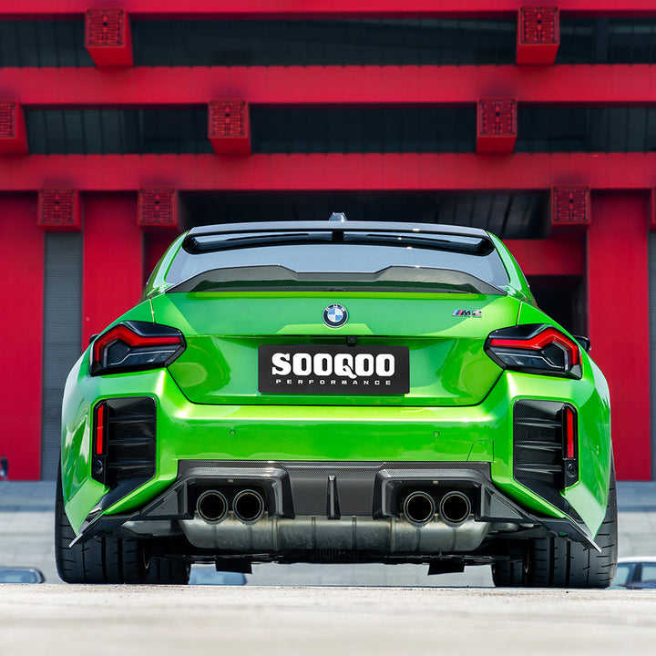 TOWMA. - SooQoo BMW M2 G87 V2 Prepreg Carbon Fiber Rear Diffuser