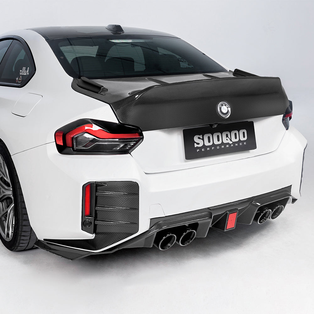 TOWMA. - SooQoo BMW M2 G87 V3 Prepreg Carbon Fiber Rear Diffuser