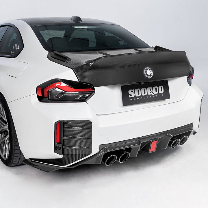 TOWMA. - SooQoo BMW M2 G87 V3 Prepreg Carbon Fiber Rear Diffuser