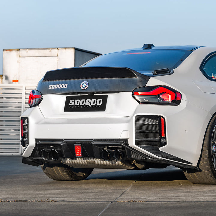 TOWMA. - SooQoo BMW M2 G87 V3 Prepreg Carbon Fiber Rear Diffuser