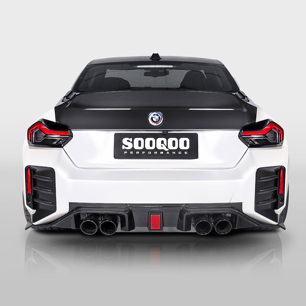 TOWMA. - SooQoo BMW M2 G87 V3 Prepreg Carbon Fiber Rear Diffuser