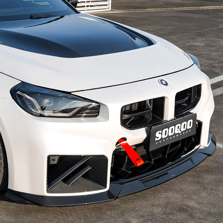 TOWMA. - SooQoo BMW M2 G87 V3 Prepreg Carbon Fiber Front Lip