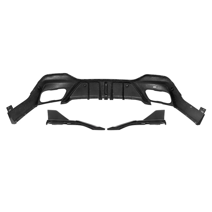 TOWMA. - SooQoo BMW X6 G06 Prepreg Carbon Fiber Rear Diffuser with Brake Light