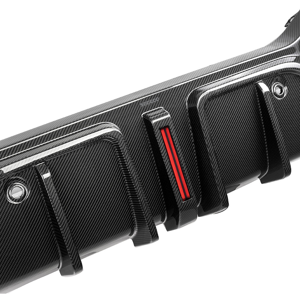 TOWMA. - SooQoo BMW X6 G06 Prepreg Carbon Fiber Rear Diffuser with Brake Light