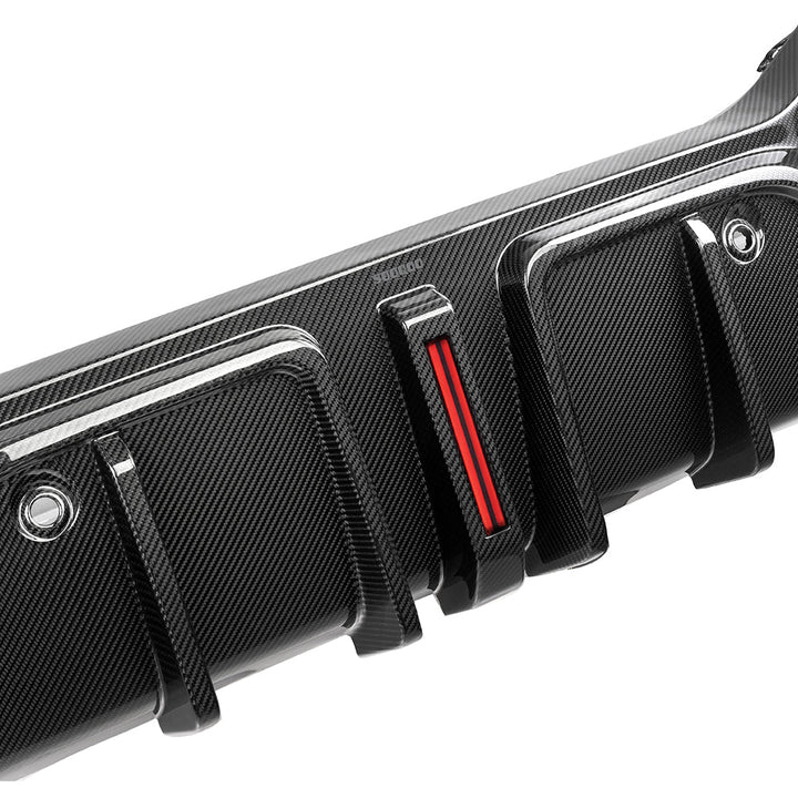TOWMA. - SooQoo BMW X6 G06 Prepreg Carbon Fiber Rear Diffuser with Brake Light